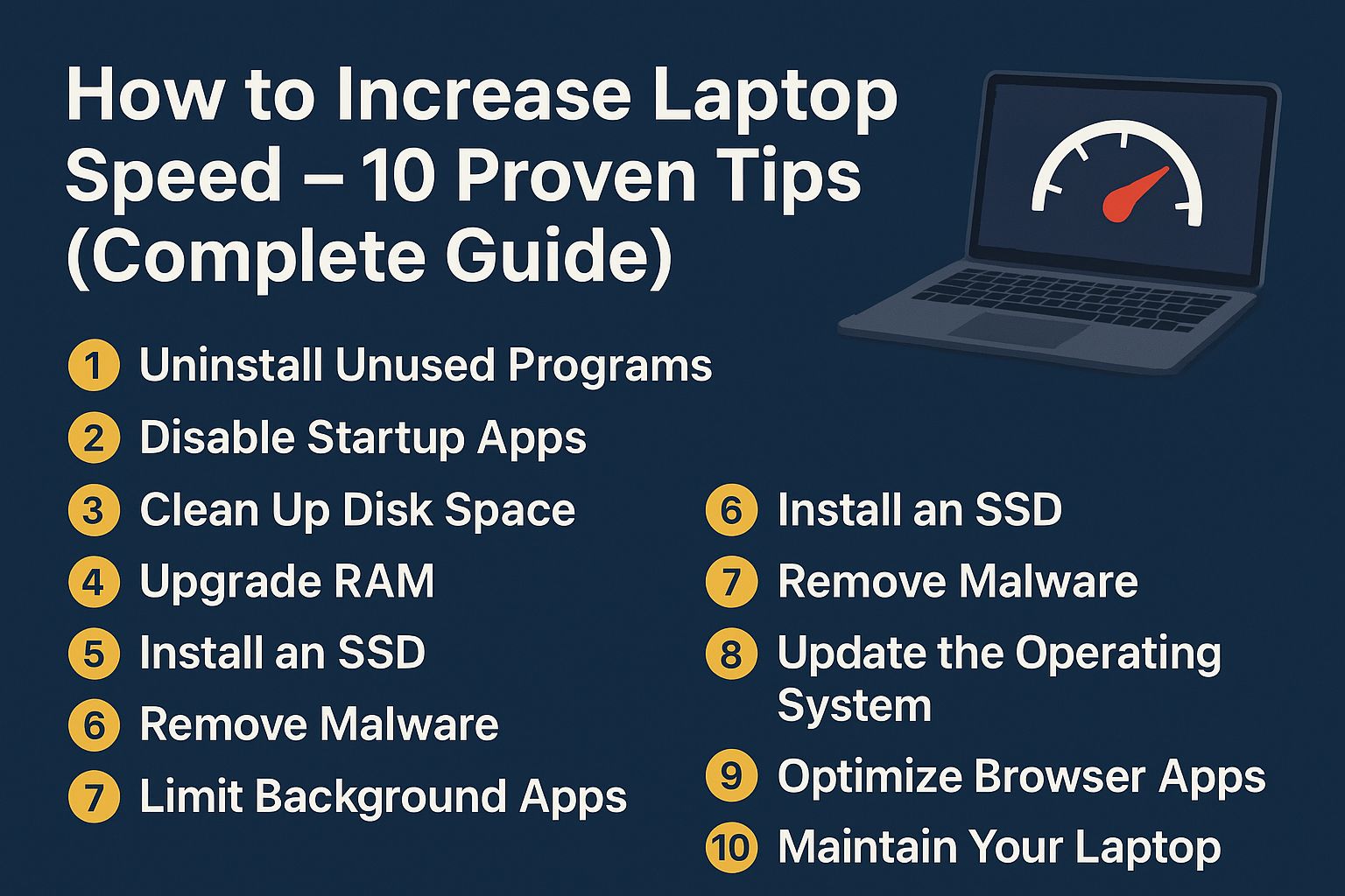 Laptop की Speed कैसे बढ़ाएं – How Computer Performance Boost